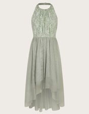 Hayley Halter Lace Prom Dress, Green (SAGE), large