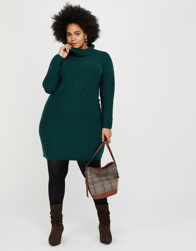 Cali Knitted Dress with Sustainable Viscose, Green (GREEN), large