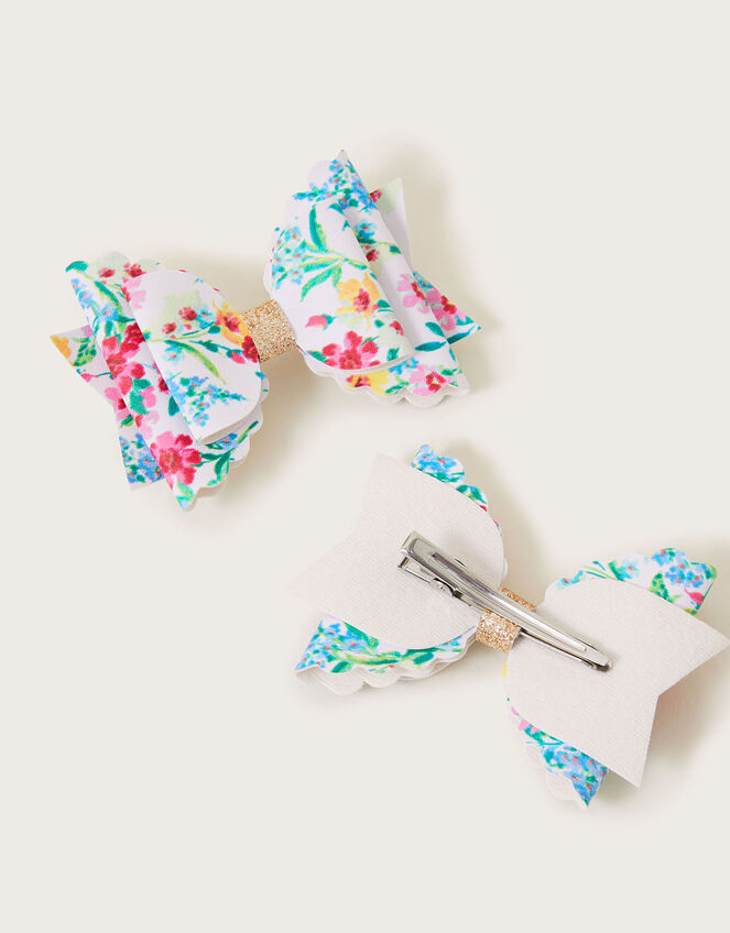 Bowtique Floral Print Clips Set of Two, , large