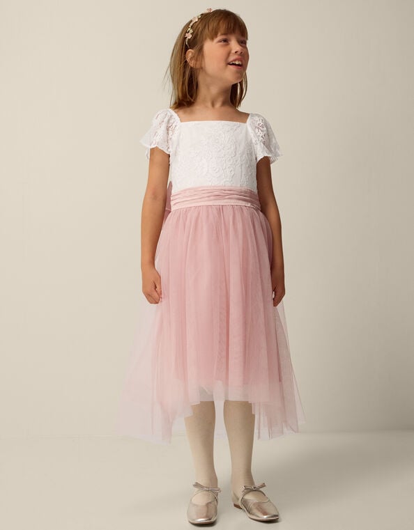 Isla Lace Tulle Bridesmaid Dress, Pink (PINK), large