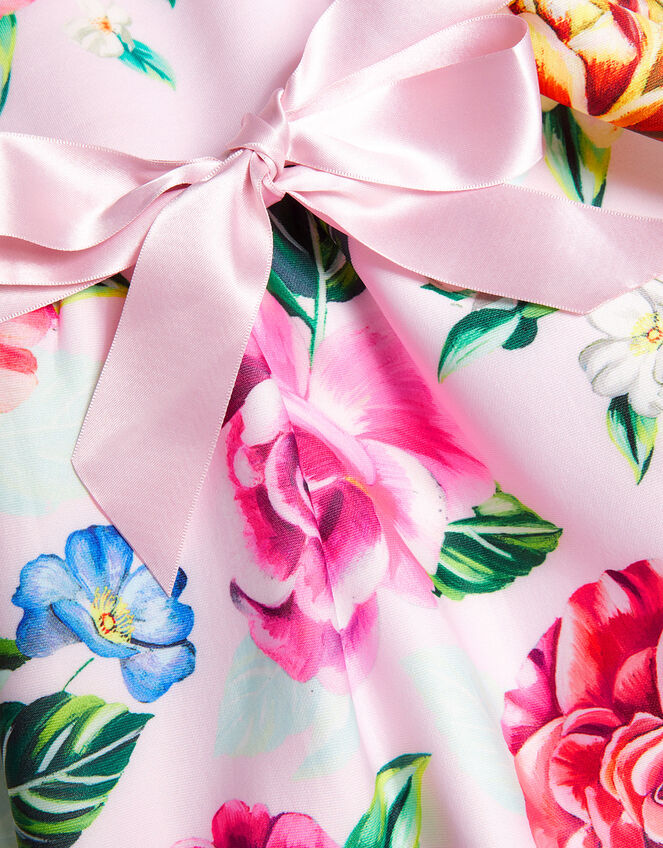 Flo Floral Scuba Dress with Recycled Polyester, Pink (PINK), large