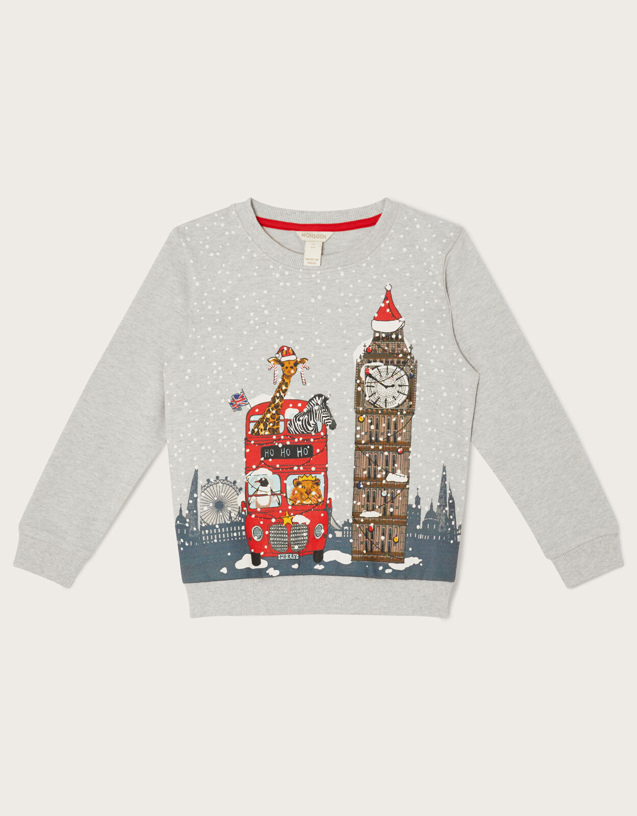 fig L london 　weather jumper SK グレー Hillside Grey Knitted Quarter Zip Jumper | Joules