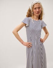 Shola Stripe Jersey Maxi Dress, Blue (BLUE), large