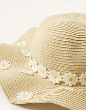 Daisy Floppy Hat, Natural (NATURAL), large