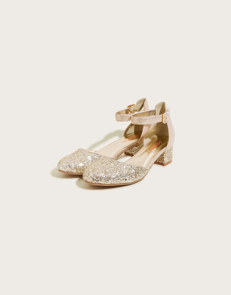 Shimmer Two-Part Heels, Gold (GOLD), large