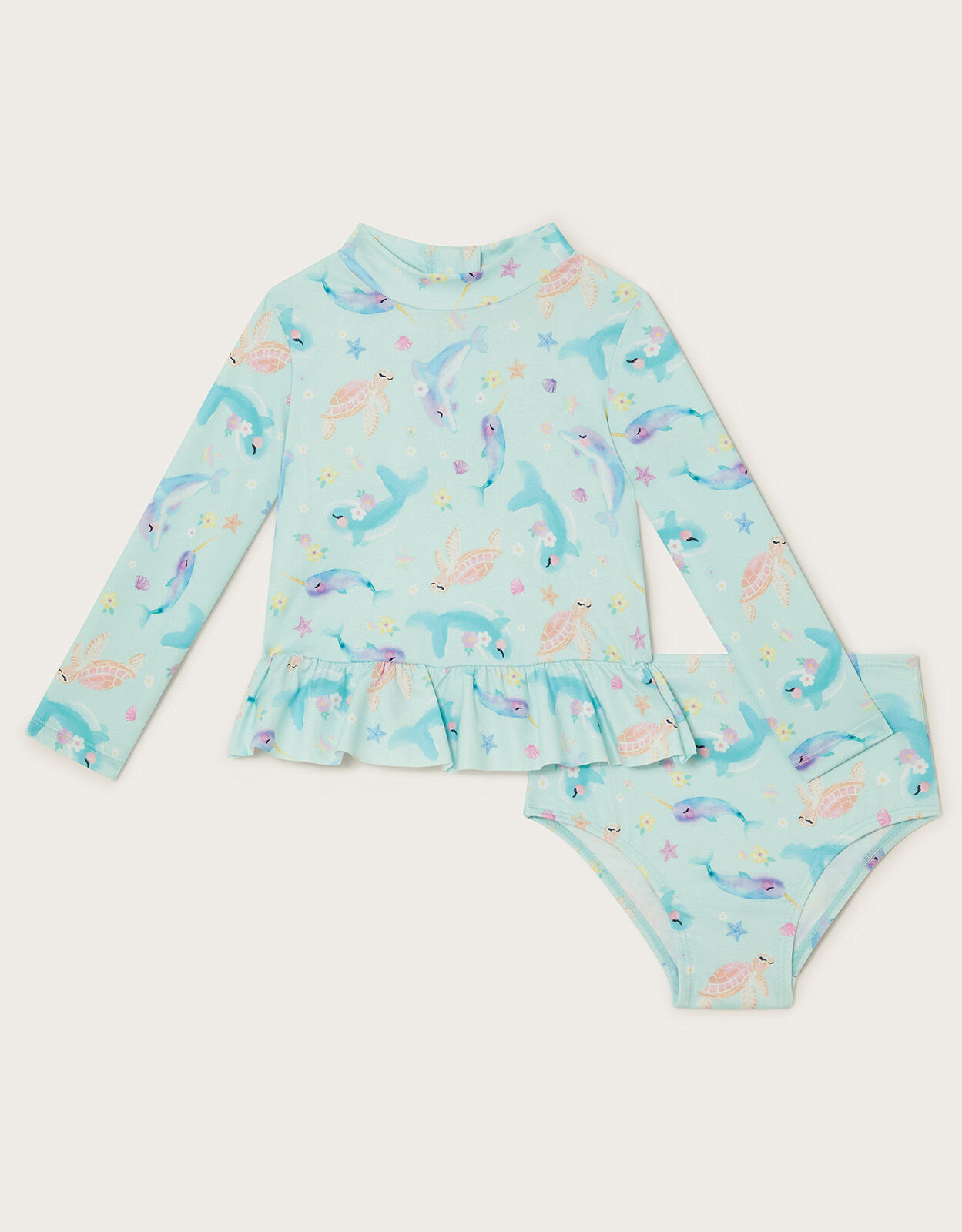 Baby Sea Creatures Two Piece Swimsuit Blue