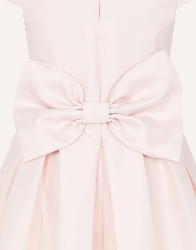 Katharine Duchess Twill High-Low Dress, Pink (PINK), large