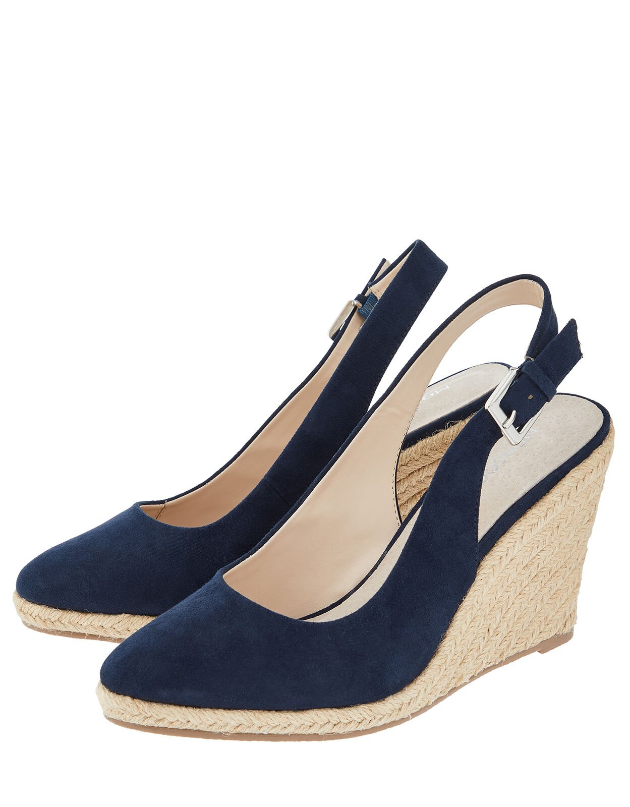 Sasha Sling Back Espadrille Wedges Blue Women s Shoes Monsoon Global
