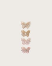 4-Pack Embroidered Butterfly Hair Clips, , large