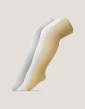 3-Pack Glitter Spot Tights, Multi (MULTI), large