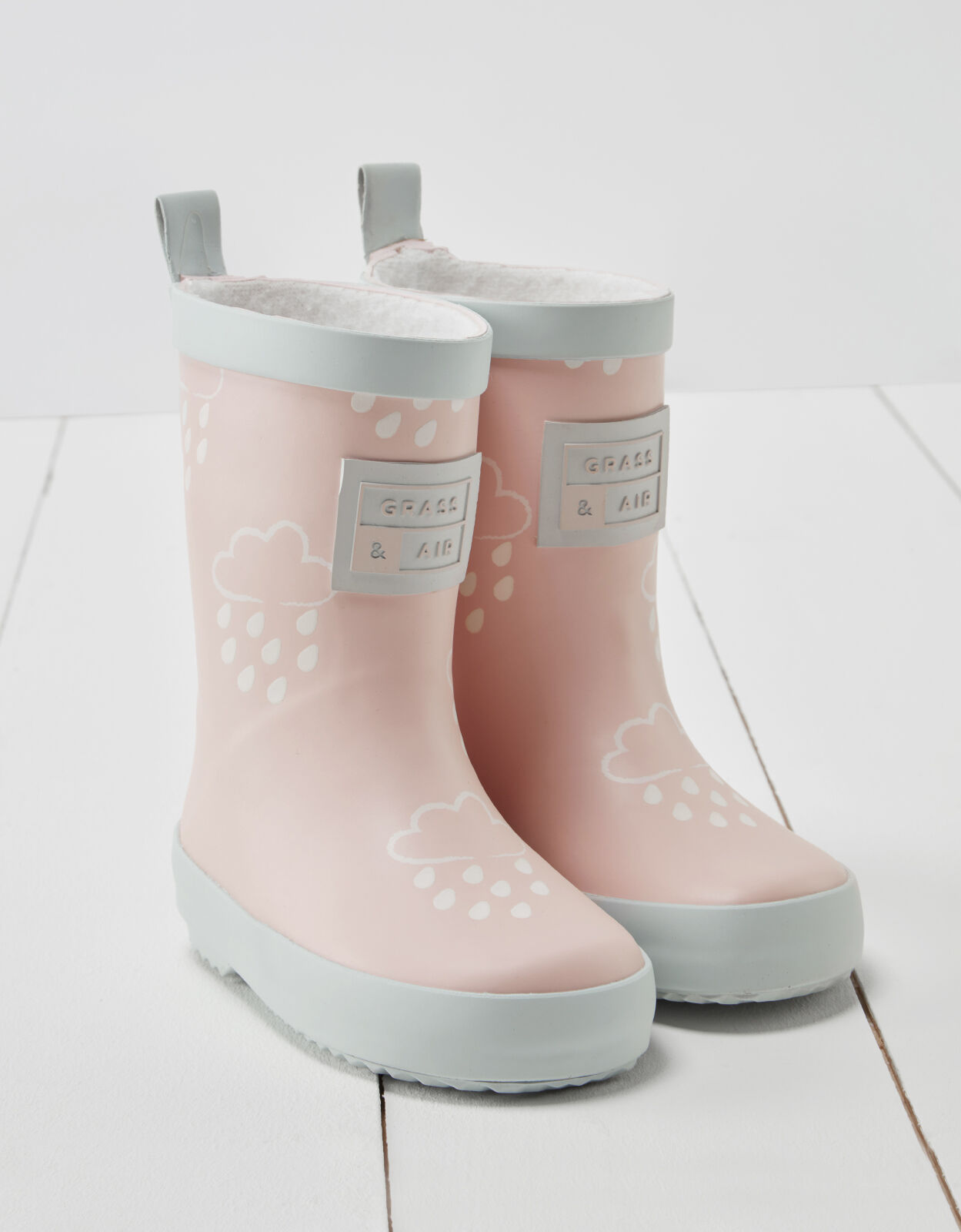 Pink top baby wellies
