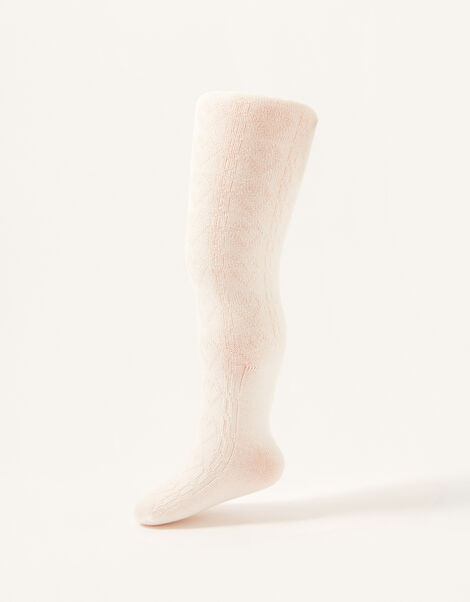 Baby Cable Knit Tights Ivory, Ivory (IVORY), large