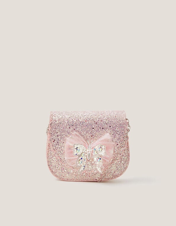 Sparkle Butterfly Crossbody Bag, , large