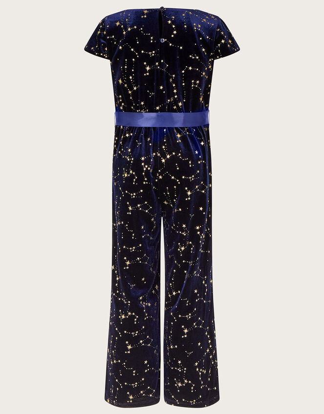 Cosmic Velvet Jumpsuit, Blue (NAVY), large