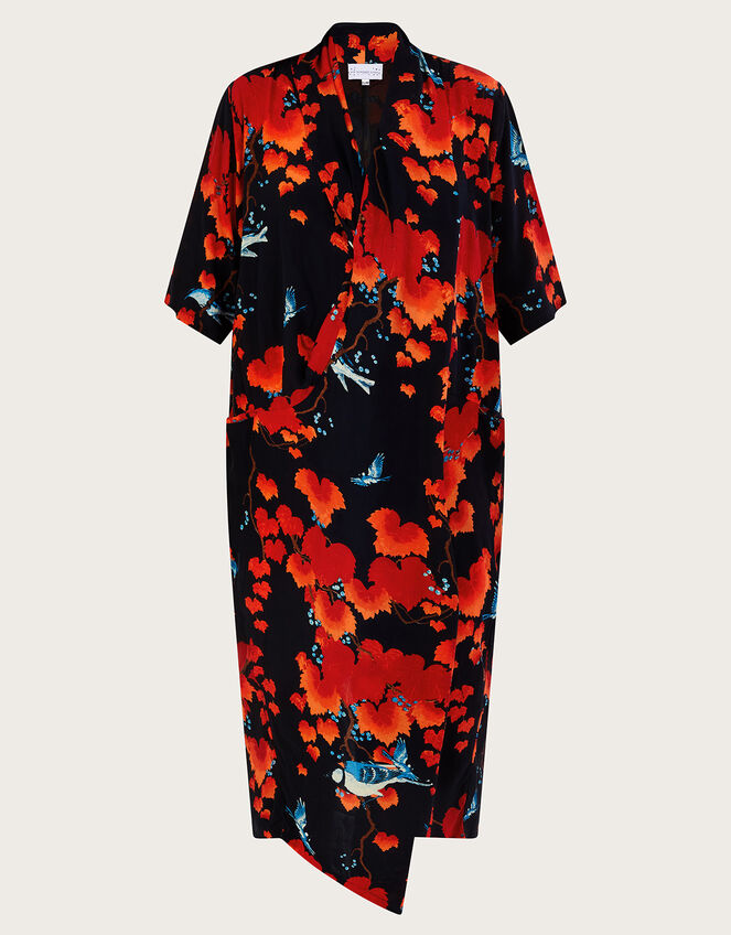 One Hundred Stars Acer Print Dress, Black (BLACK), large