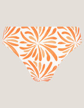 Cece Block Print Bikini Bottom, Orange (ORANGE), large