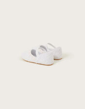 Baby Daisy Lace Walker Shoes, Ivory (IVORY), large