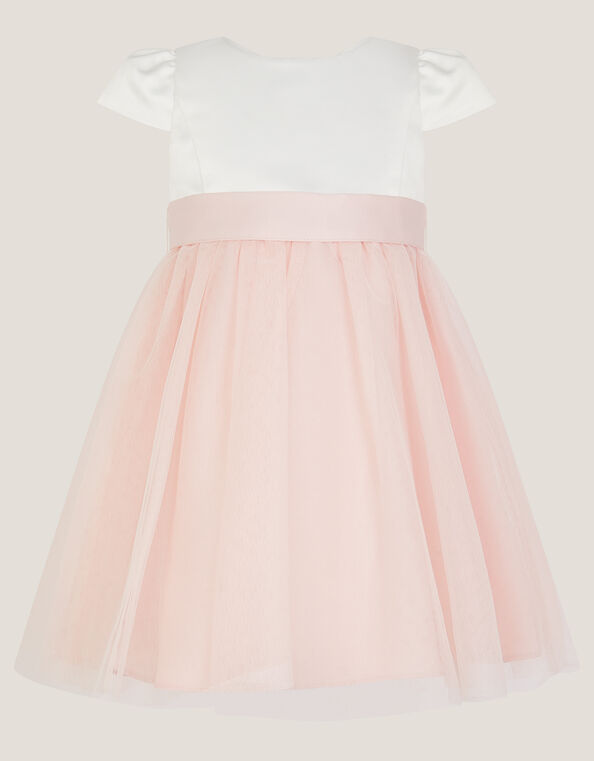 Baby Satin Bridesmaid Dress, Pink (PINK), large