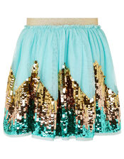 Disco Freya T-shirt and Sequin Skirt Set, Blue (AQUA), large