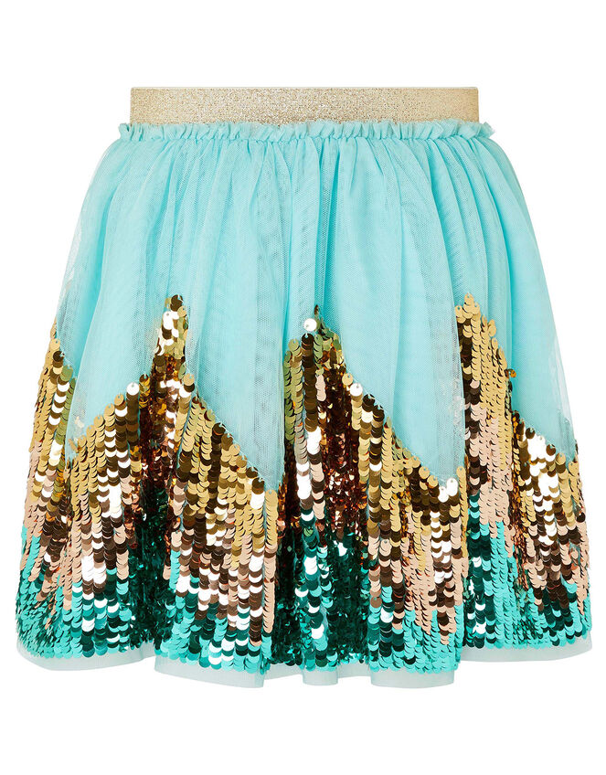 Disco Freya T-shirt and Sequin Skirt Set, Blue (AQUA), large