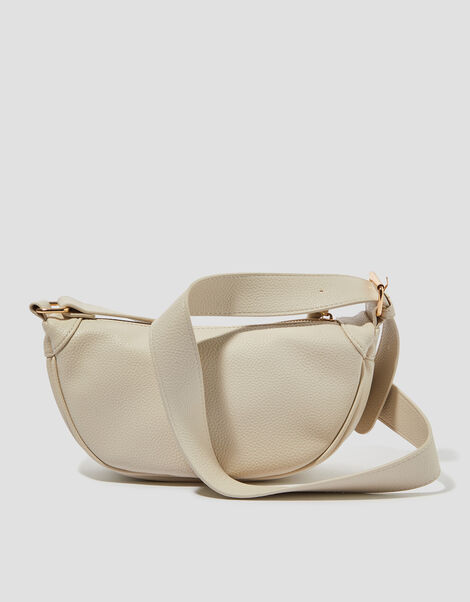 Meg Crescent Sling Bag, Cream (CREAM), large