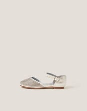 Diamant&eacute; Closed Toe Flats, Silver (SILVER), large