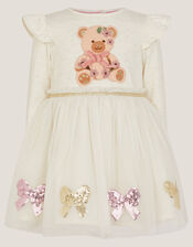 Baby Bear Tulle Disco Dress, Ivory (IVORY), large