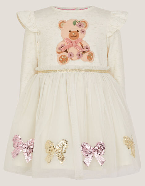 Baby Bear Tulle Disco Dress, Ivory (IVORY), large
