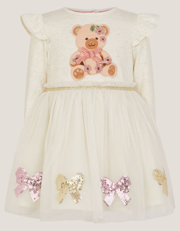 Baby Bear Tulle Disco Dress, Ivory (IVORY), large