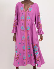 East Embroidered Maxi Dress, Purple (MAUVE), large