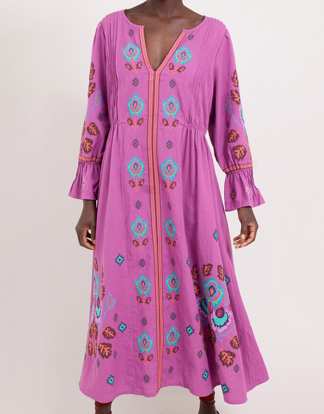 East Embroidered Maxi Dress, Purple (MAUVE), large