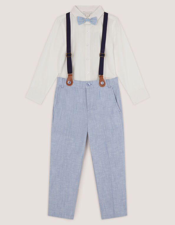 Aiden 3-Piece Suit with Suspenders, Blue (BLUE), large