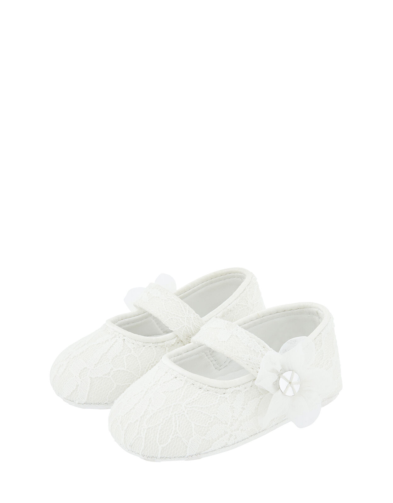 ivory baby booties