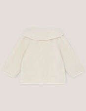 Baby Embroidered Borg Fleece Jacket, Cream (CREAM), large