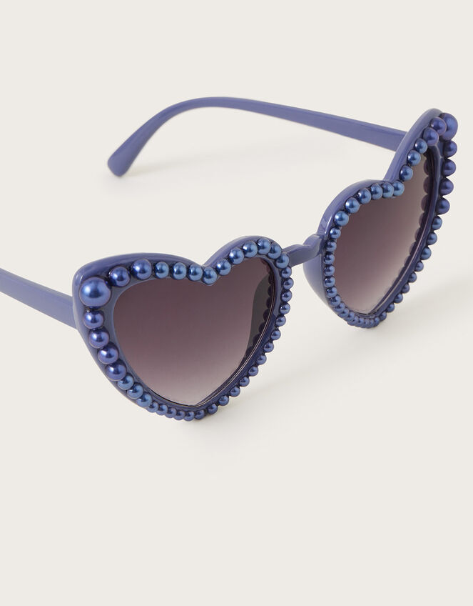 Bridal Heart Sunglasses, Blue (BLUE), large