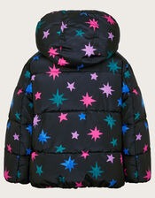 Star Print Puffer Jacket, Multi (MULTI), large