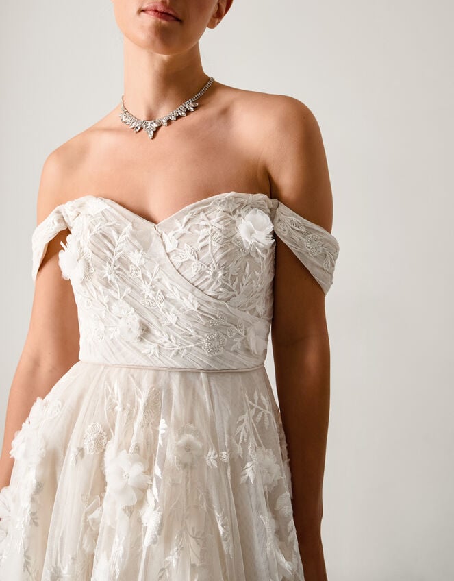 Luciane Bardot Wedding Dress, Ivory (IVORY), large