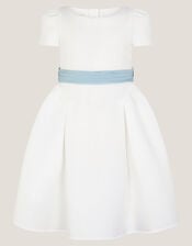 Polly Scuba Bow Party Dress, Ivory (IVORY), large
