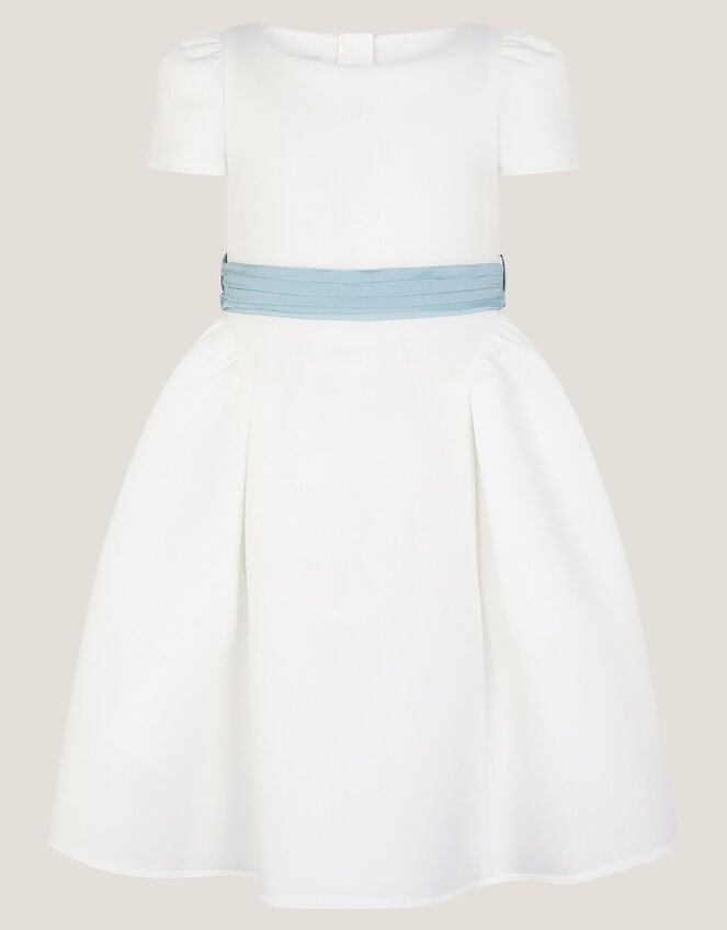 Polly Scuba Bow Party Dress, Ivory (IVORY), large