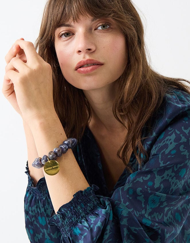 Stone Flex Blue Jeans Marble Bracelet, , large