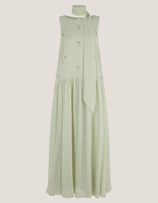 Elodie Sleeveless Embellished Maxi Dress, Green (PALE GREEN), large