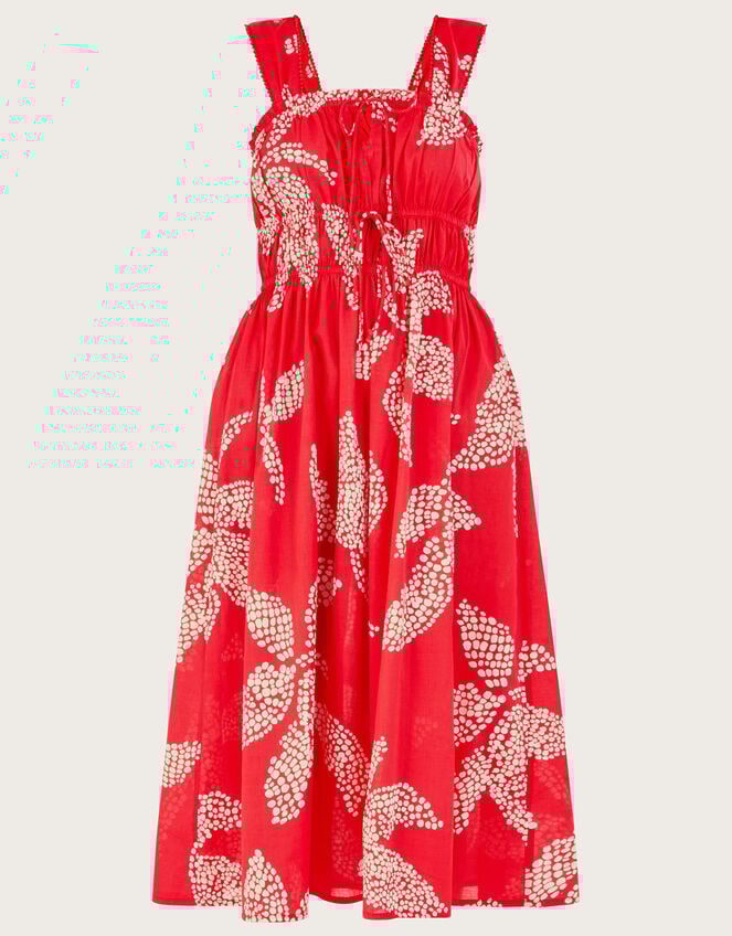 Palm Spot Print Midi Sundress, Red (RED), large