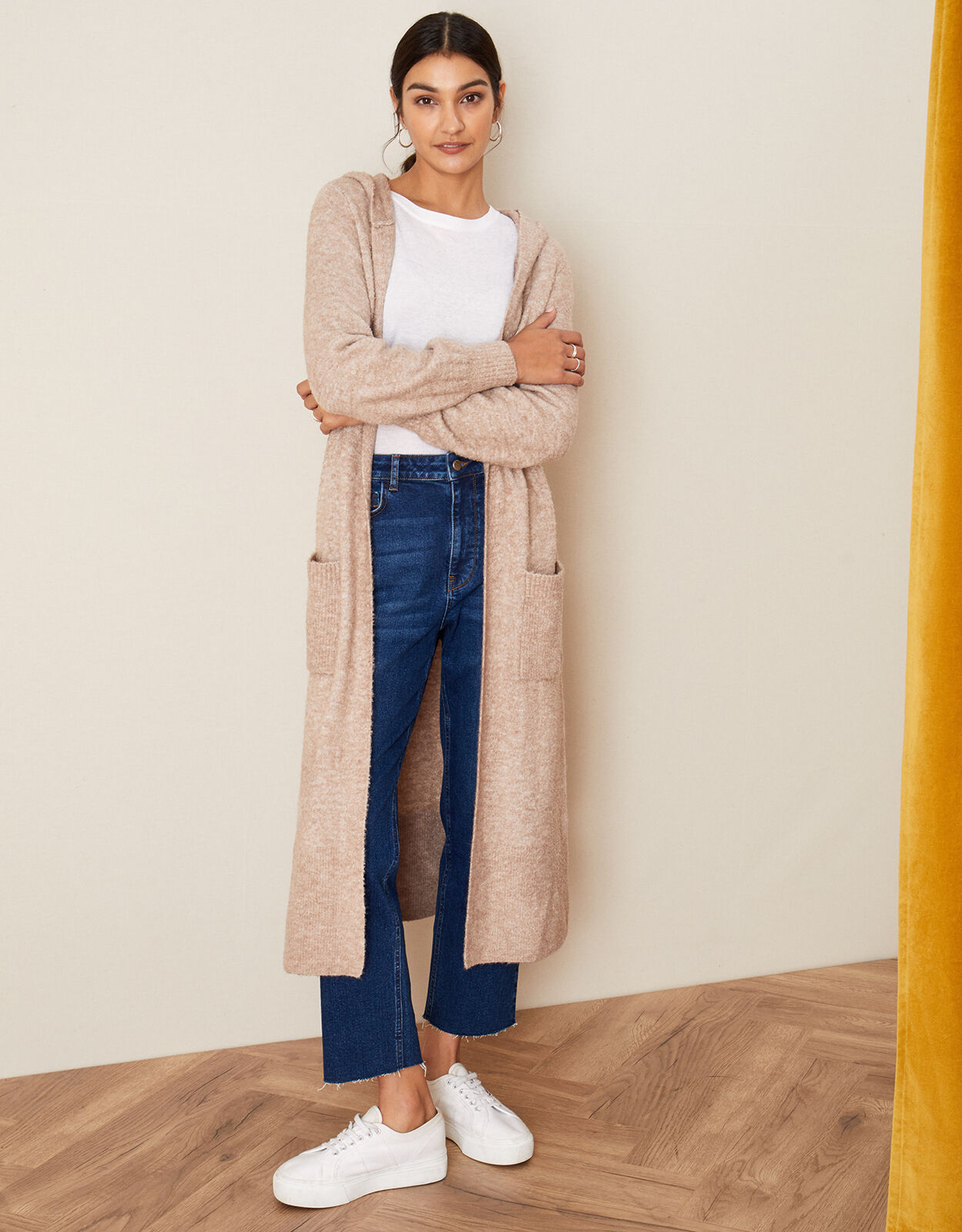 Maxi Hooded Cardigan Brown | Cardigans 