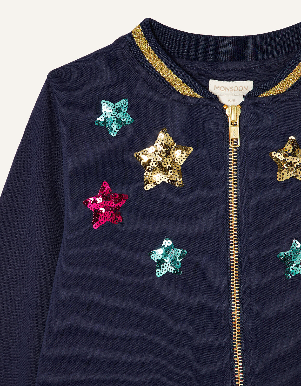 Sequin Star and Unicorn Jacket Blue Girls Cardigans Monsoon ROI