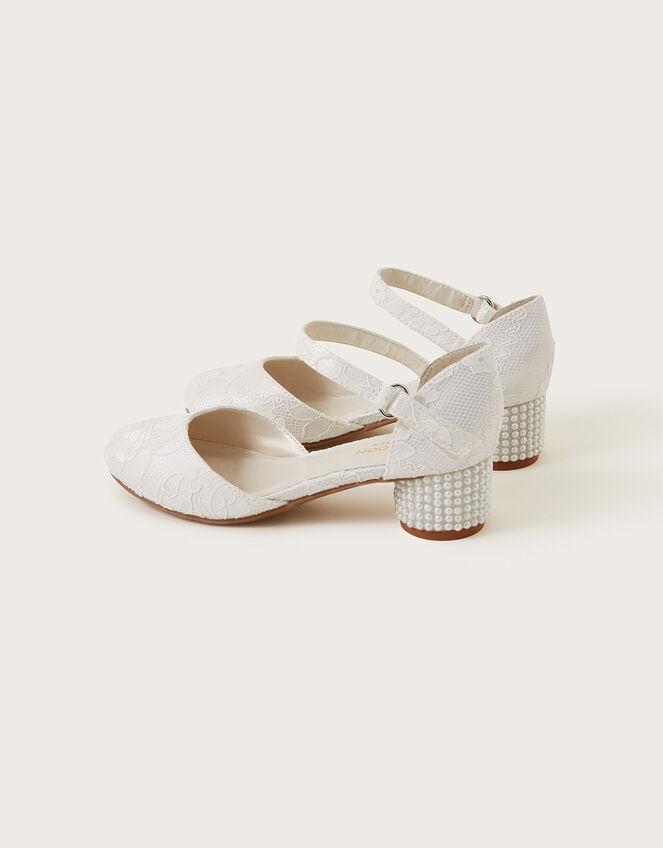 Pretty Lacey Two-Part Heels, Ivory (IVORY), large