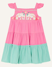 Baby Elephant Colourblock Dress, Pink (PINK), large