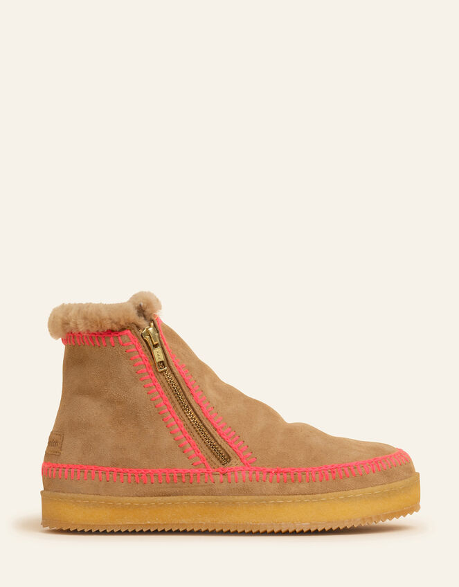 Laidback London Crochet Ankle Boots, Pink (PINK), large