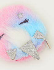 Fluffy Unicorn Mini Coin Purse, , large