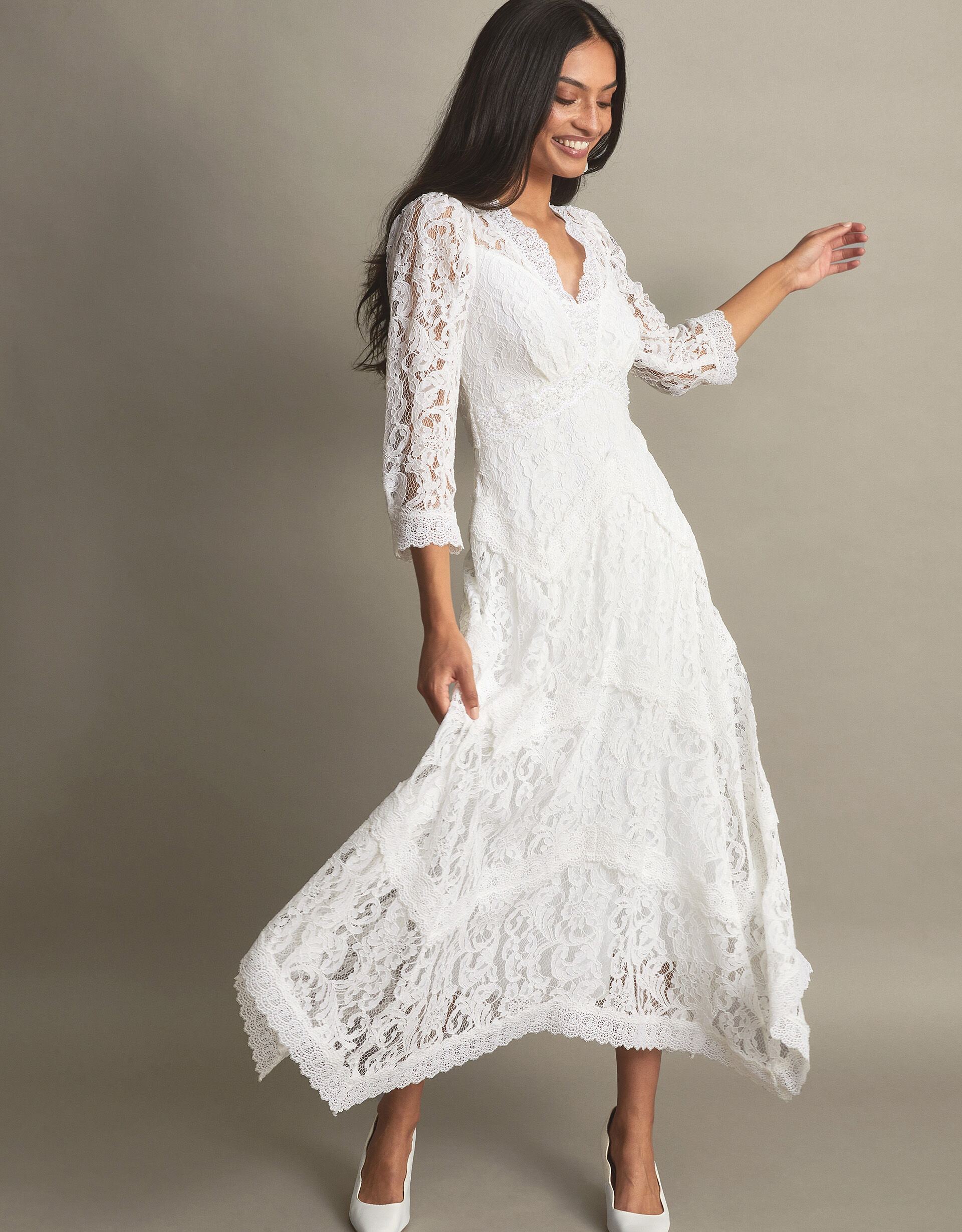 Monsoon white lace dress shop