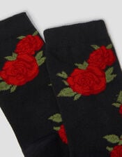 Rose Print Socks, , large